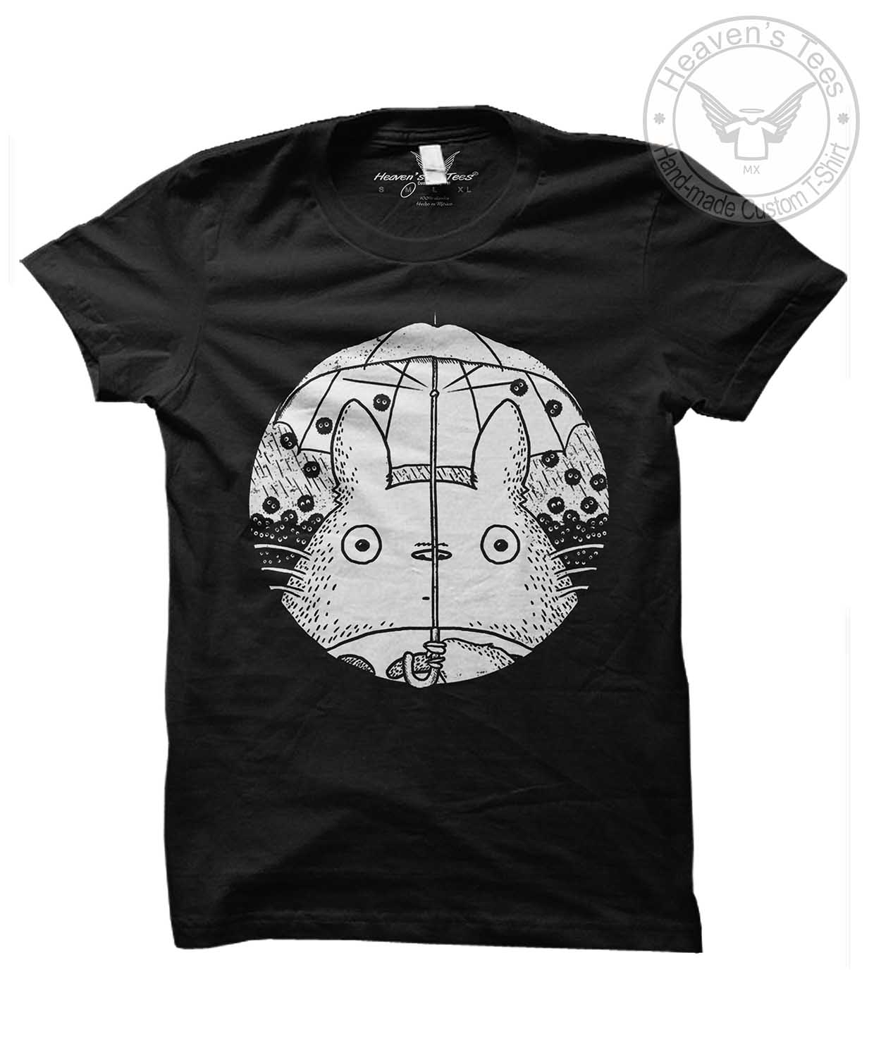 Playera Anime Totoro Umbrella Studio Ghibli - S, Negro