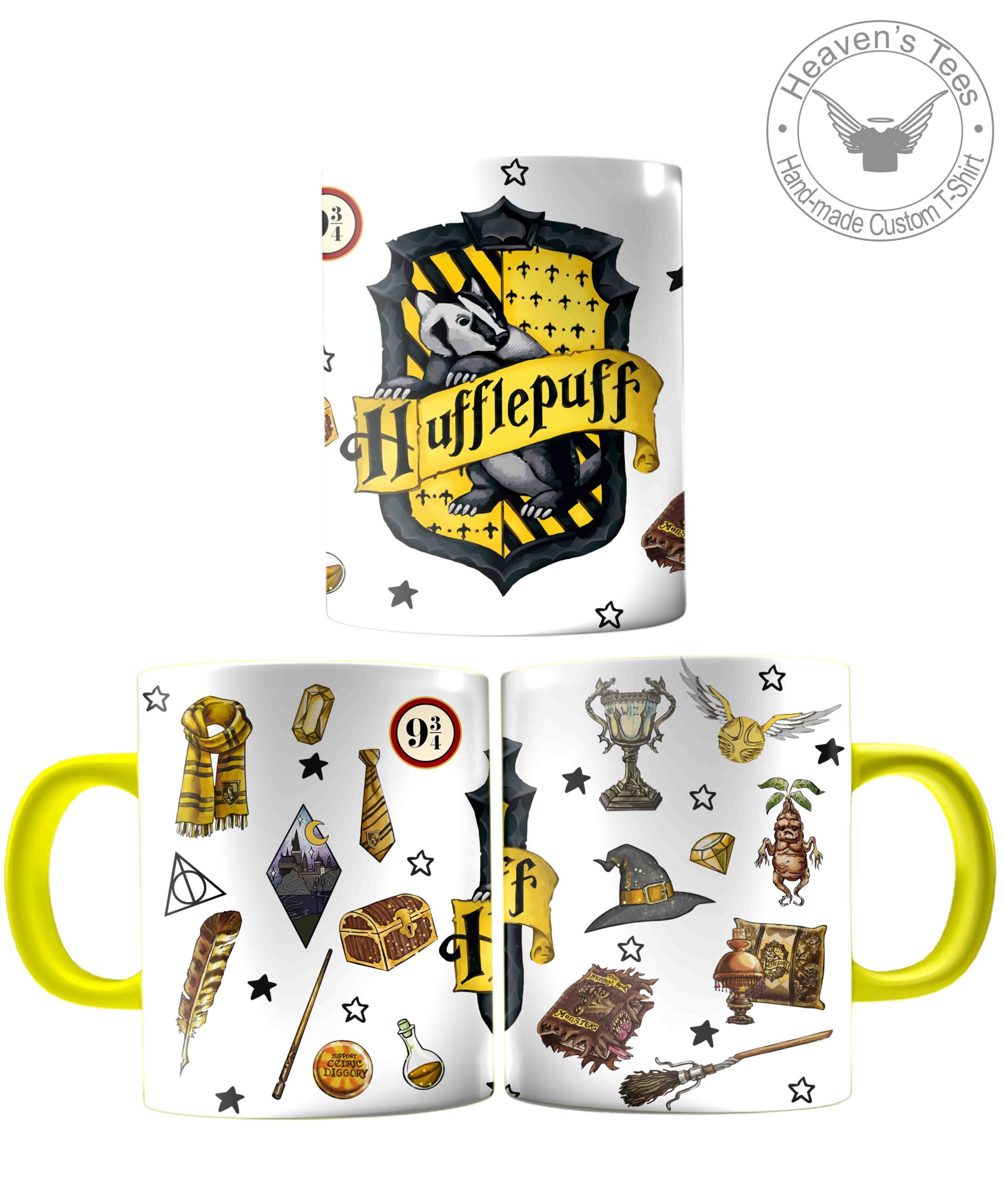 Taza premium 11 Oz harry potter casa Hufflepuff