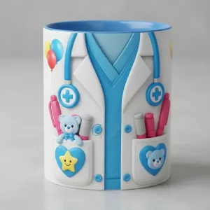 Taza Personalizable Para Doctor Medico Pediatra Efecto 3d