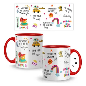 Taza Premium 11 Oz Karol G Cancion Mañana Sera Mas Bonito