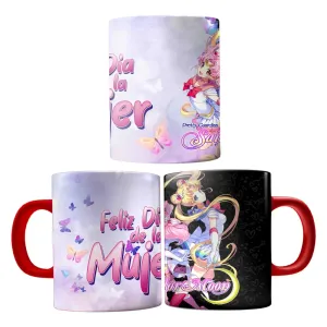 Taza Premium 11 Oz Dia De La Mujer Anime Sailor Moon-Rojo