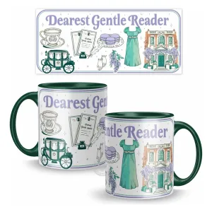 Taza Bridgertons Lady Whistledown 11 Oz Interior Y Asa Verde