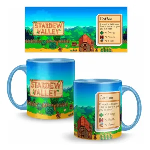 Taza De Cerámica De 11oz Stardew Valley Stats Skills Coffee.