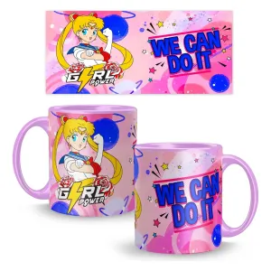 Taza Premium 11 Oz Dia De La Mujer Sailor Moon Anime Manga_Rosa